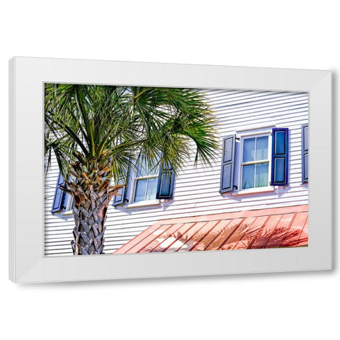 Rooftop White Modern Wood Framed Art Print by Malone, Will