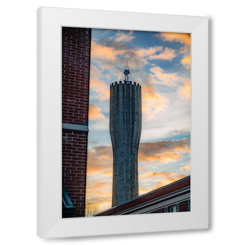 Standpipe Sunrise 2 White Modern Wood Framed Art Print by Malone, Will