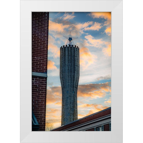 Standpipe Sunrise 2 White Modern Wood Framed Art Print by Malone, Will