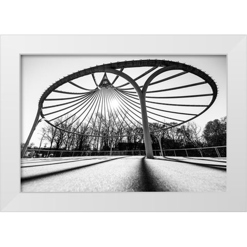 Cancer Survivor Park 2 BW White Modern Wood Framed Art Print by Malone, Will