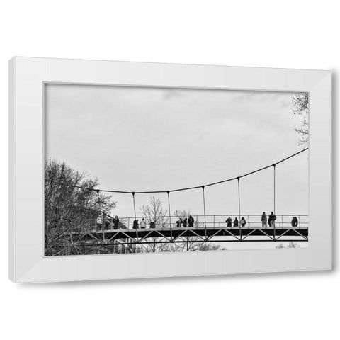Falls Park Audience White Modern Wood Framed Art Print by Malone, Will