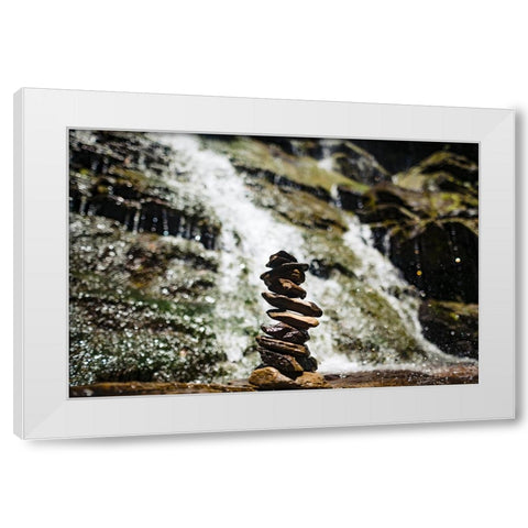 Peace White Modern Wood Framed Art Print by Malone, Will