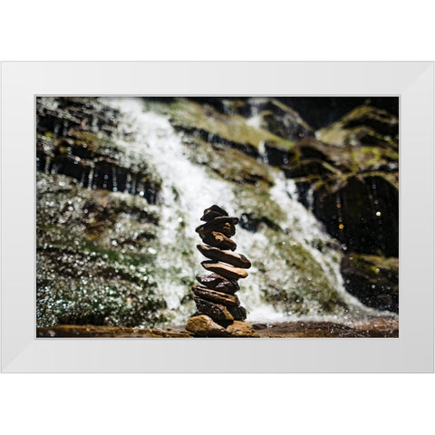 Peace White Modern Wood Framed Art Print by Malone, Will
