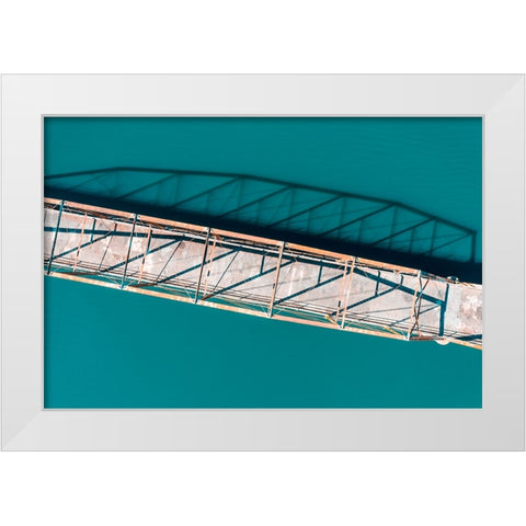 Bridge in Shadow White Modern Wood Framed Art Print by Malone, Will