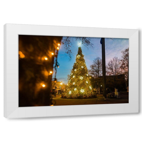Christmas Sunset White Modern Wood Framed Art Print by Malone, Will