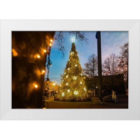 Christmas Sunset White Modern Wood Framed Art Print by Malone, Will