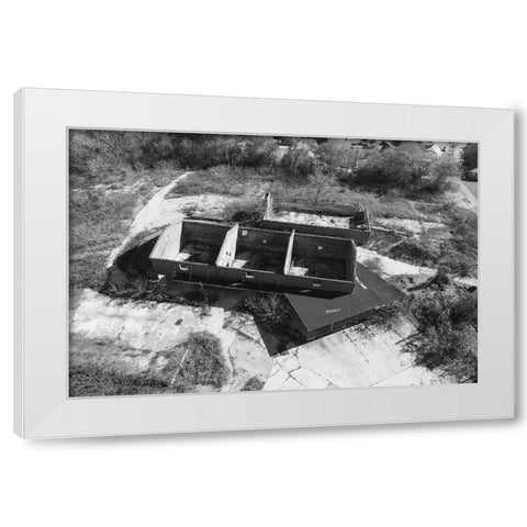 Aerial Mill 2 White Modern Wood Framed Art Print by Malone, Will