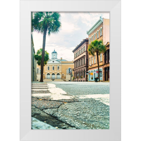 Broad street White Modern Wood Framed Art Print by Malone, Will
