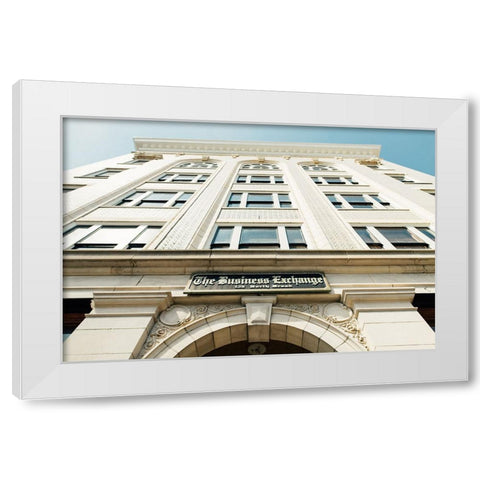 Business Exchange 3 White Modern Wood Framed Art Print by Malone, Will