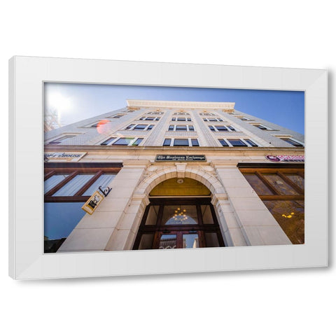 Business Exchange 4 White Modern Wood Framed Art Print by Malone, Will