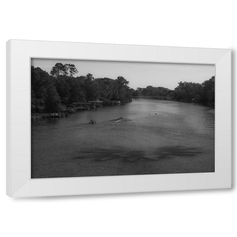 Cane River Rowing White Modern Wood Framed Art Print by Malone, Will