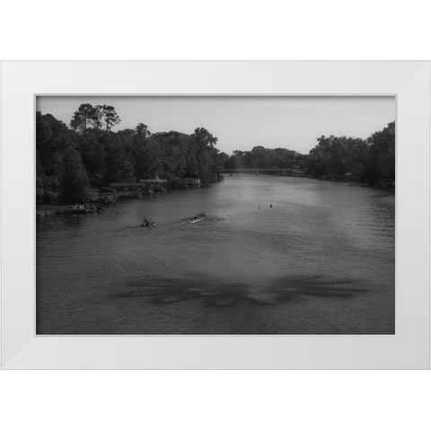 Cane River Rowing White Modern Wood Framed Art Print by Malone, Will