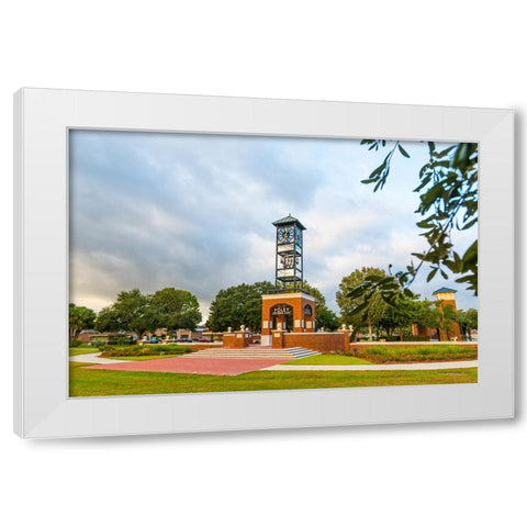 Centennial Plaza 3 White Modern Wood Framed Art Print by Malone, Will