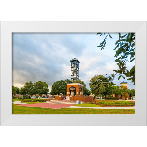 Centennial Plaza 3 White Modern Wood Framed Art Print by Malone, Will