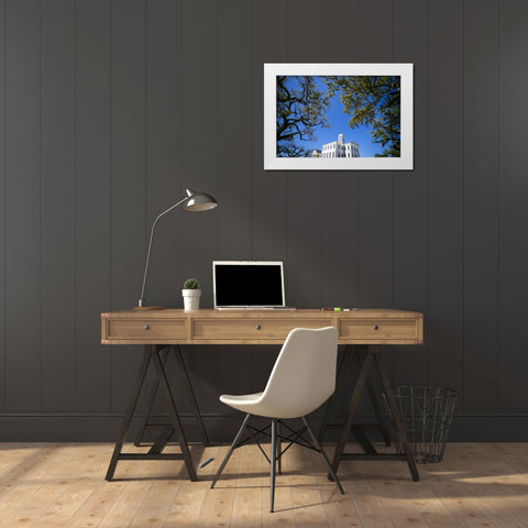Courthouse 5 White Modern Wood Framed Art Print by Malone, Will
