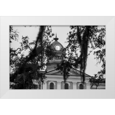 Courthouse Morning 3 White Modern Wood Framed Art Print by Malone, Will