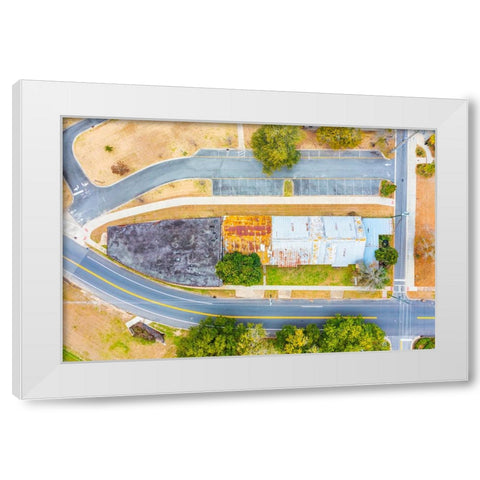 Curve White Modern Wood Framed Art Print by Malone, Will