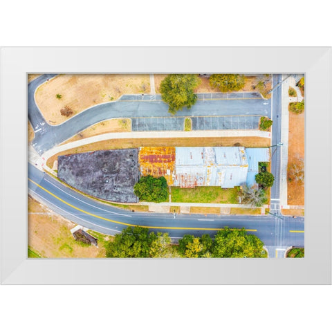 Curve White Modern Wood Framed Art Print by Malone, Will