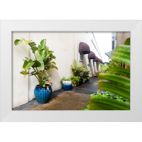 Green Alley White Modern Wood Framed Art Print by Malone, Will