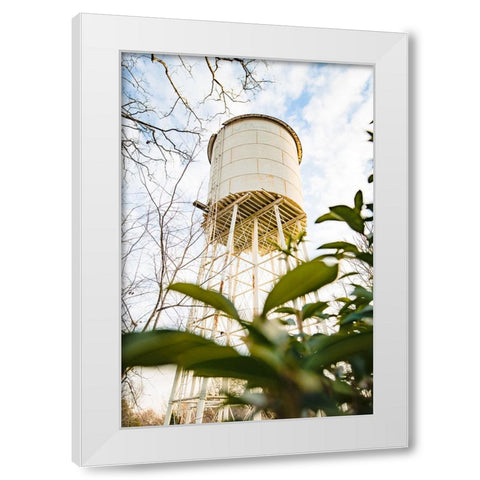 Pelzer Watertower Vertical White Modern Wood Framed Art Print by Malone, Will