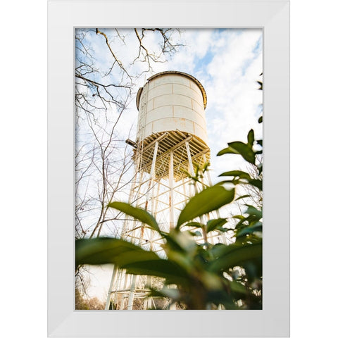 Pelzer Watertower Vertical White Modern Wood Framed Art Print by Malone, Will