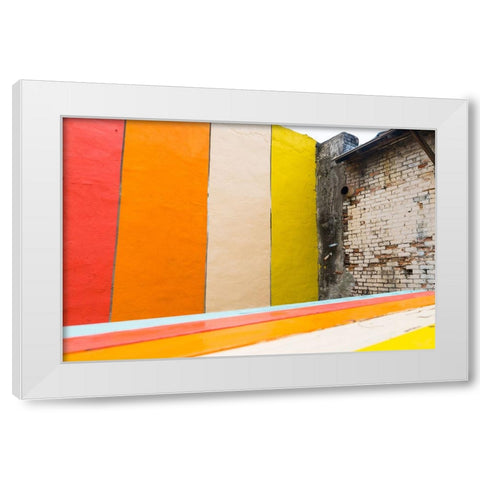 Picnic Mural Watermark White Modern Wood Framed Art Print by Malone, Will