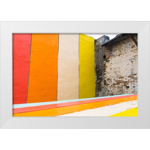 Picnic Mural Watermark White Modern Wood Framed Art Print by Malone, Will