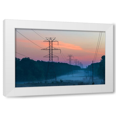 Sunrise Row White Modern Wood Framed Art Print by Malone, Will