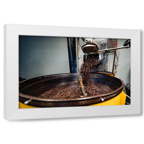 The Roast White Modern Wood Framed Art Print by Malone, Will
