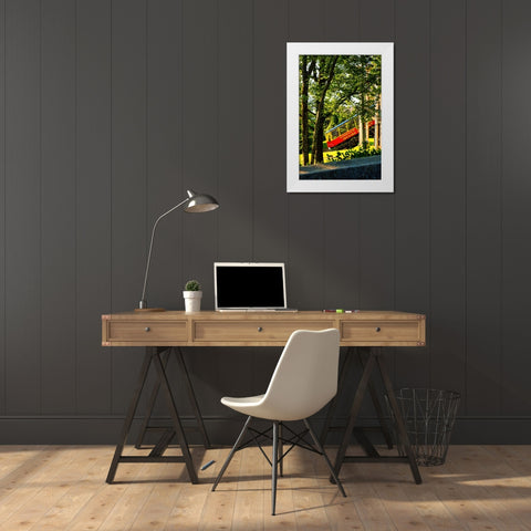 Lookout Incline White Modern Wood Framed Art Print by Malone, Will