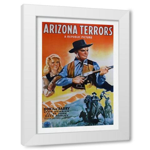Arizona Terrors White Modern Wood Framed Art Print by Screendoor