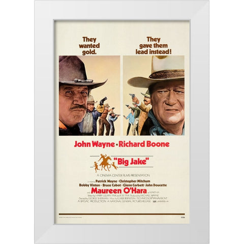 Big Jake 2 White Modern Wood Framed Art Print by Screendoor