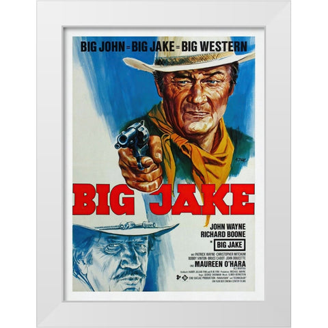 Big Jake 3 White Modern Wood Framed Art Print by Screendoor