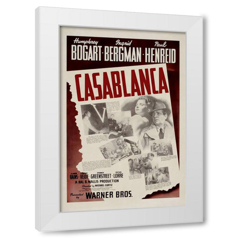 Casablanca White Modern Wood Framed Art Print by Screendoor
