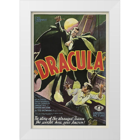 Dracula White Modern Wood Framed Art Print by Screendoor