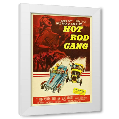 Hot Rod Gang White Modern Wood Framed Art Print by Screendoor