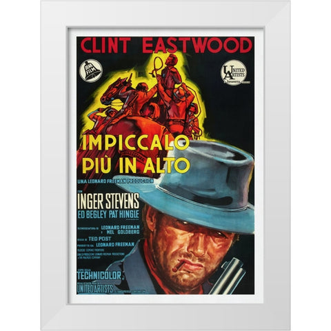 Impiccalo Piu In Alto White Modern Wood Framed Art Print by Screendoor