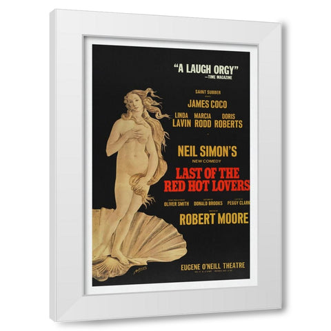 Last Of The Red Hot Lovers White Modern Wood Framed Art Print by Screendoor