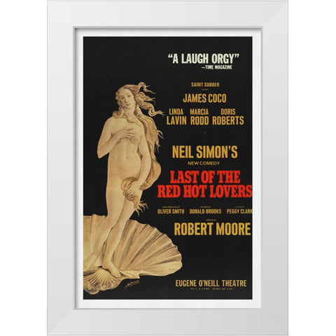 Last Of The Red Hot Lovers White Modern Wood Framed Art Print by Screendoor