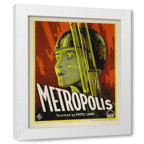 Metropolis US White Modern Wood Framed Art Print by Screendoor