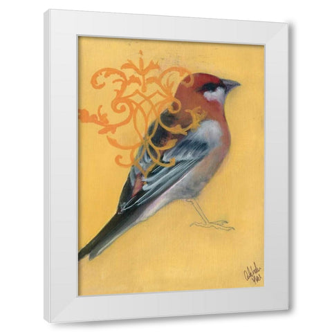 Bird Study I White Modern Wood Framed Art Print by Adkin, Arielle