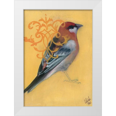 Bird Study I White Modern Wood Framed Art Print by Adkin, Arielle