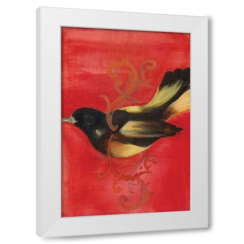 Bird Study IV White Modern Wood Framed Art Print by Adkin, Arielle