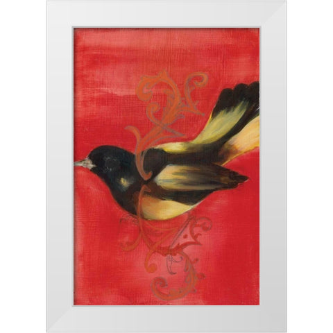Bird Study IV White Modern Wood Framed Art Print by Adkin, Arielle