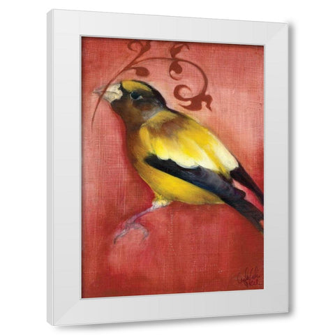 Bird Study VI White Modern Wood Framed Art Print by Adkin, Arielle