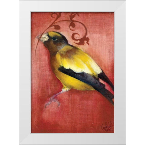 Bird Study VI White Modern Wood Framed Art Print by Adkin, Arielle