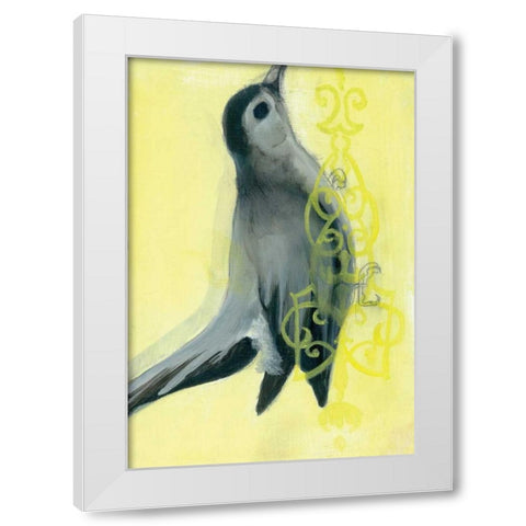Bird Study VIII White Modern Wood Framed Art Print by Adkin, Arielle