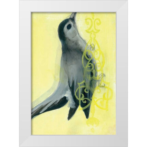 Bird Study VIII White Modern Wood Framed Art Print by Adkin, Arielle