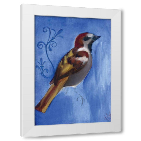 Bird Study XI White Modern Wood Framed Art Print by Adkin, Arielle