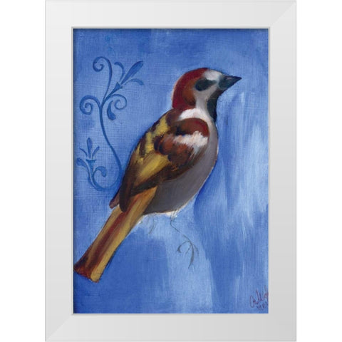 Bird Study XI White Modern Wood Framed Art Print by Adkin, Arielle